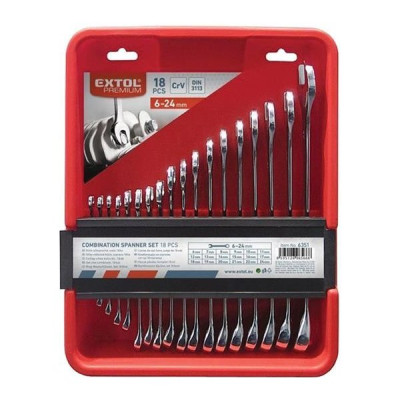 Kľúče očkoploché-sada 18ks