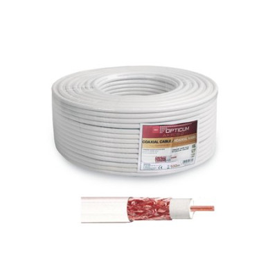 Koaxiálny kábel celomeď RG6-32/WH FSC-2 OPTICUM