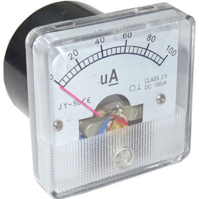 Ampérmeter analogový panelový JY-50 100uA DC