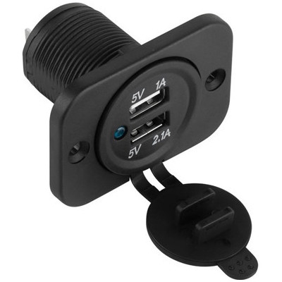 Nabíjačka do auta 2xUSB 3,1A panelová