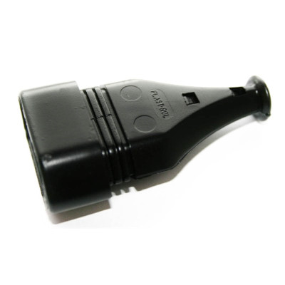 Zásuvka spojovacia 230V plochá čierna GP-2C (GN-11