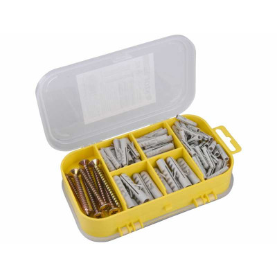 Skrutky s hmoždinkami 4 rozmery 170ks