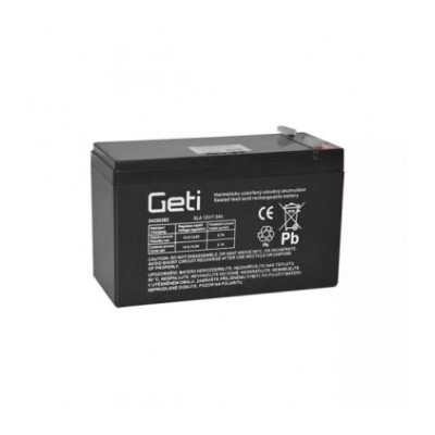 Batéria olov 12V 7.0Ah Geti (kon 6,35 mm)