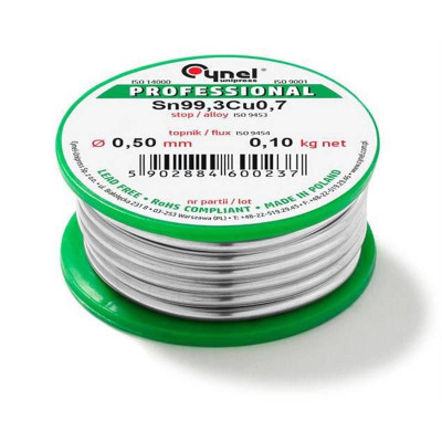 Cín s kalaf. SW1/100 Sn99,3/Cu0,7