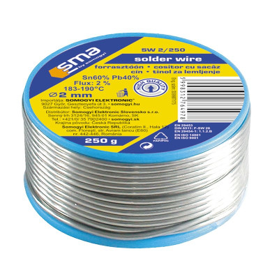 Cín s kalafúniou 2mm 250g SW2/250