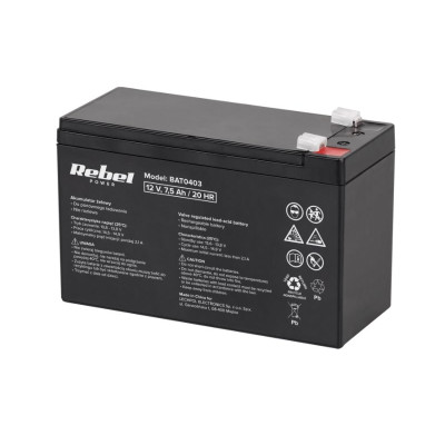 Batéria olovená 12V 7,5Ah REBEL