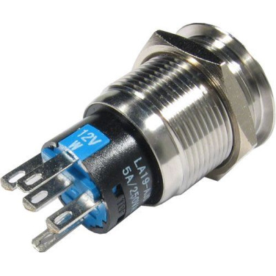 Tlačidlo antivandal LED modré