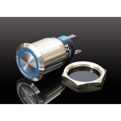 Tlačidlo antivandal LED modré