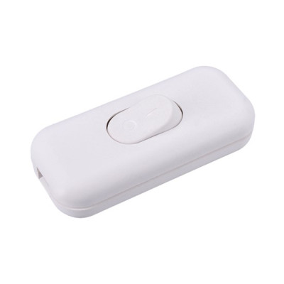 Vypinač šnúrový priechodný biely PF-S