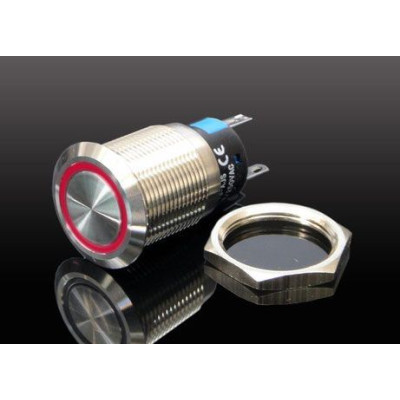 Tlačidlo antivandal LED çervené