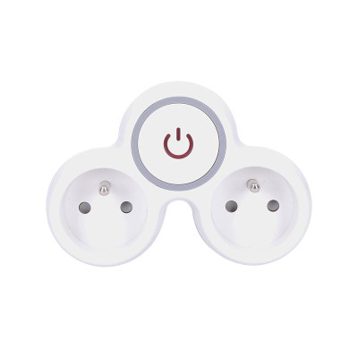 Zásuvka priebežná s vyp. P105 dvojitá