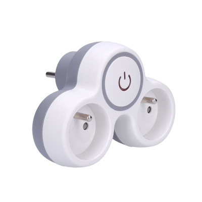 Zásuvka priebežná s vyp. P105 dvojitá