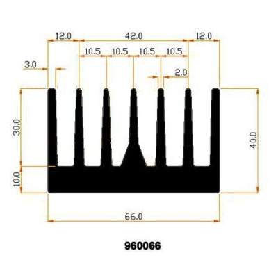 Chladič AI 990066 66x40x100mm