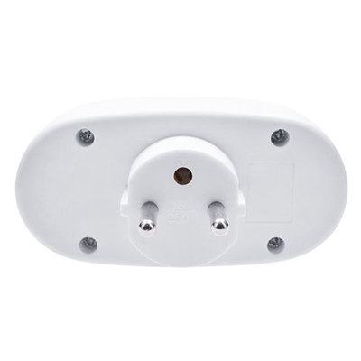 Zásuvka priebežna s vyp. P107 dvojitá