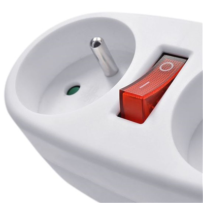 Zásuvka priebežna s vyp. P107 dvojitá