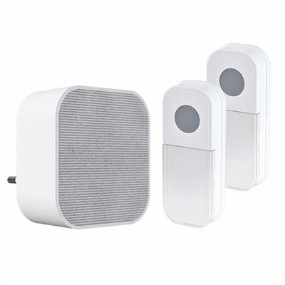 Zvonček bezdrôtový 230V 180m SOLIGHT 1L74DT 2xTLAč 1xRING