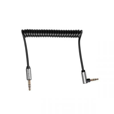 Kábel Jack 3,5mm -Jack 3,5mm uhlový 1m špirala