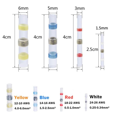 Spojka káblová s cínom sada 60ks