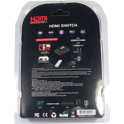 Prepínač HDMI 3x HDMI s ovládačom 1080P PS3