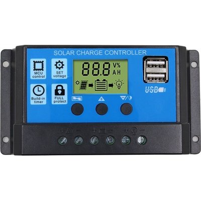 Regulátor solárny PWM YJSS30 12-24V/30A+USB pre Pb batérie