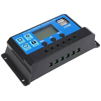 Regulátor solárny PWM YJSS30 12-24V/30A+USB pre Pb batérie