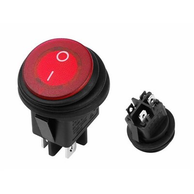 Vypinač kolískový 250V/6A IP65 RS601D