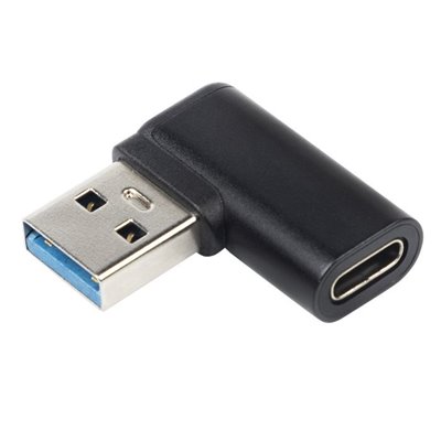 Redukcia zahnutá 90° USB-C Female na USB3.0 A Male