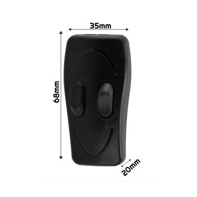 Vypínač medzišnúrový dvojitý 250V/3x1A čierny