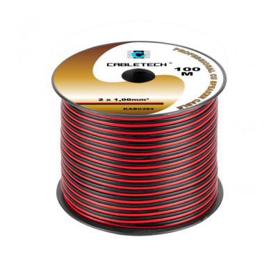 Kábel REPRO 2x1,0mm čierno-červený CU